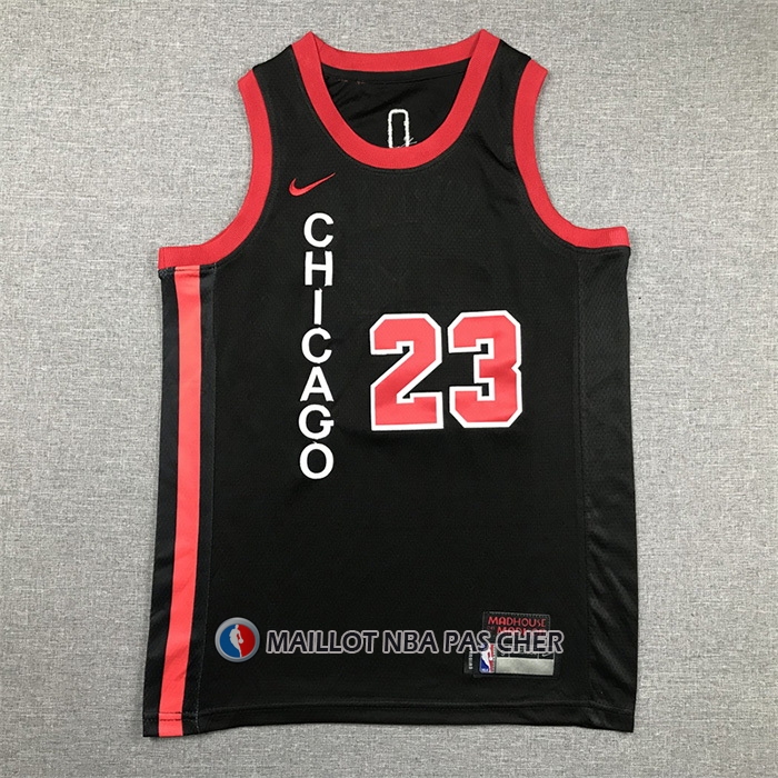 Maillot Enfant Chicago Bulls Michael Jordan NO 23 Ville 2023-24 Noir